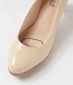 Women SUPERSOFT Comfort|Heels-Serina2 Almond Natural Patent Leather Heels