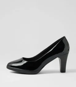 Women SUPERSOFT Comfort|Heels-Serina2 Black Patent Leather Heels