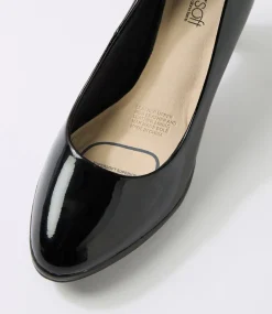Women SUPERSOFT Comfort|Heels-Serina2 Black Patent Leather Heels