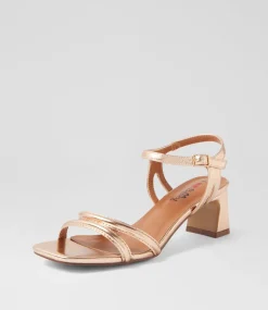 Women I LOVE BILLY Heels|Sandals-Serpenti Rose Gold Sandals