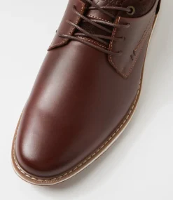 COLORADO Casuals-Shaggy Redwood Leather Lace Up Flats
