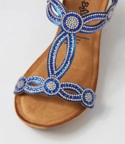 Women I LOVE BILLY Wedges|Heels-Shalaga Blue Multi Sandals