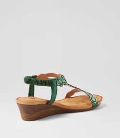 Women I LOVE BILLY Wedges|Heels-Shalaga Emerald Multi Sandals