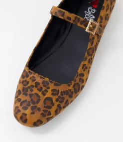 Women I LOVE BILLY Flats-Shali Leopard Microsuede Flat Shoes