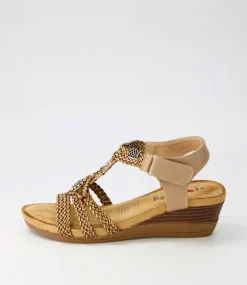 Women I LOVE BILLY Wedges|Heels-Shantzy Choc Multi Sandals