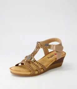 Women I LOVE BILLY Wedges|Heels-Shantzy Choc Multi Sandals