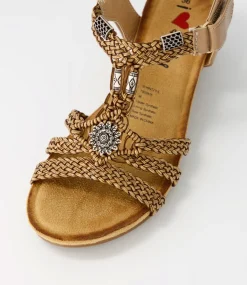Women I LOVE BILLY Wedges|Heels-Shantzy Choc Multi Sandals