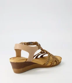 Women I LOVE BILLY Wedges|Heels-Shantzy Choc Multi Sandals