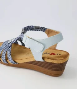 Women I LOVE BILLY Wedges|Sandals-Shantzy Denim Multi Sandals
