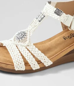 Women I LOVE BILLY Wedges|Heels-Shantzy White Multi Sandals