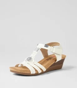 Women I LOVE BILLY Wedges|Heels-Shantzy White Multi Sandals