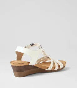 Women I LOVE BILLY Wedges|Heels-Shantzy White Multi Sandals