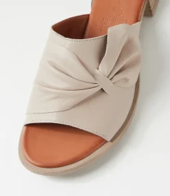 Women DIANA FERRARI Slides|Flats-Shebe Silver Grey Leather Slides