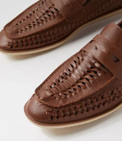 UNCUT Casuals-Sherborne Cognac Flat Shoes