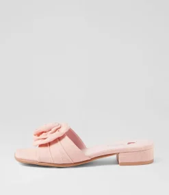 Women I LOVE BILLY Flats-Sherelle Blush Fabric Slides
