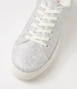 Women I LOVE BILLY Sneakers-Shinee White Silver Jewels Sneakers