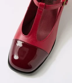 Women I LOVE BILLY Heels-Shinzan Wine Cherry Patent Pu Heels