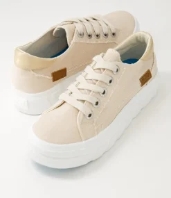 Women BLOWFISH Sneakers-Sidekick Moonbeam Rose Gold Canvas Sneakers