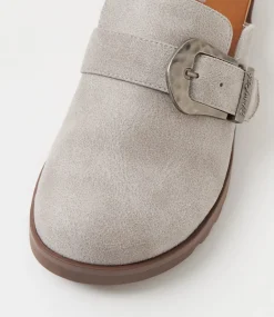 Women BLOWFISH Flats-Sienna Grey Microsuede Flat Shoes