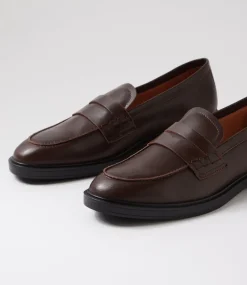 Women DIANA FERRARI Loafers|Flats-Sienza Dark Choc Leather Loafers