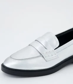 Women DIANA FERRARI Loafers|Flats-Sienza Silver Leather Loafers
