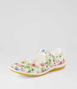 Women I LOVE BILLY Flats-Silviee White Flower Flat Shoes