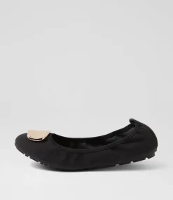 Women I LOVE BILLY Flats-Simmal Black Nubuck Pu Flat Shoes