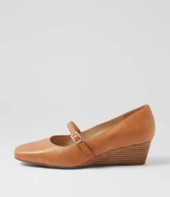 Women SUPERSOFT Comfort|Heels-Sizzi Dark Tan Leather Heels