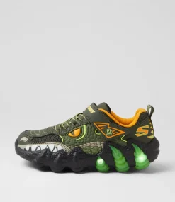 SKECHERS Sport School Shoes-Skech Olive Mesh Sneakers