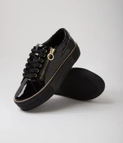 Women I LOVE BILLY Sneakers-Skillex Black Patent Pu Sneakers