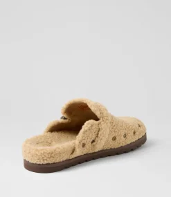 Women BLOWFISH Flats-Skylar Natural Faux Shearling Flat Shoes