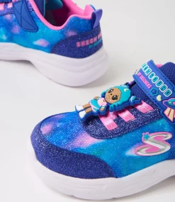 SKECHERS Sport School Shoes-Snuggle Infant Navy Multi Mesh Sneakers