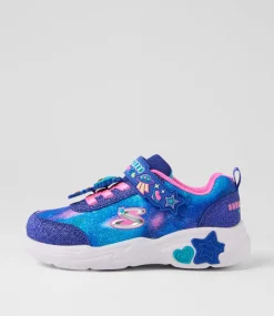 SKECHERS Sport School Shoes-Snuggle Infant Navy Multi Mesh Sneakers