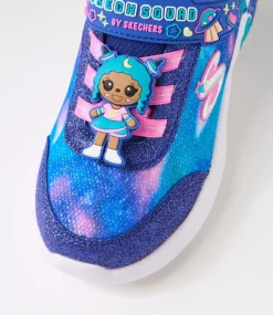 SKECHERS Sport School Shoes-Snuggle Infant Navy Multi Mesh Sneakers