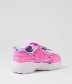 SKECHERS Sport School Shoes-Snuggle Infant Pink Multi Mesh Sneakers