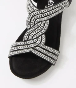 Women I LOVE BILLY Wedges|Heels-Sofia Black Multi Sandals