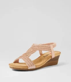 Women I LOVE BILLY Wedges|Heels-Sofia Rose Gold Multi Sandals
