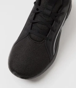 PUMA Sport School Shoes|Senior School Shoes-Softride Carson Senior Black White Mesh Sneakers