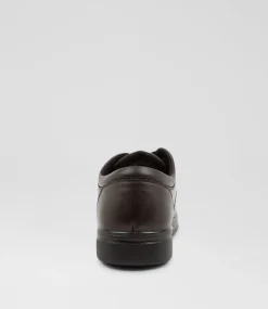 COLORADO Junior School Shoes-Solace Junior Matte Brown Leather Lace Up Shoes