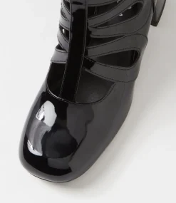 Women I LOVE BILLY Boots-Soopho Black Patent Pu Ankle Boots