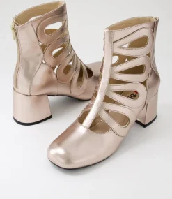 Women I LOVE BILLY Boots-Soopho Champagne Ankle Boots