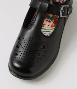 COLORADO Junior School Shoes-Sophia Junior E Black Leather Shoes