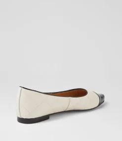 Women TOP END Flats-Sorby Black Ivory Patent Leather Ballet Flats