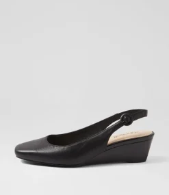 Women SUPERSOFT Comfort|Heels-Special Black Leather Heels