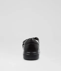 COLORADO Senior School Shoes-SPIRE SNR BLACK LEATHER