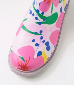 Women DIANA FERRARI Boots-Splashy Floral Gumboot Ankle Boots