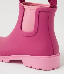 Women DIANA FERRARI Boots-Splashy Plum Blossom Gumboot Ankle Boots