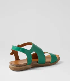 Women DIANA FERRARI Flats|Sandals-Sreeyan Emerald Leather Sandals