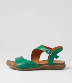 Women DIANA FERRARI Flats|Sandals-Sreeyan Emerald Leather Sandals