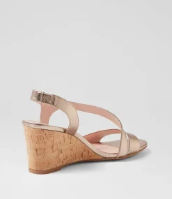 Women DIANA FERRARI Heels|Sandals-Staud Champagne Cork Leather Sandals